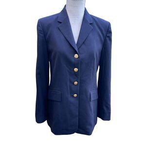 Vintage Y2K Talbots Suit Jacket Womens 4 Blue Interview Work Career Professional